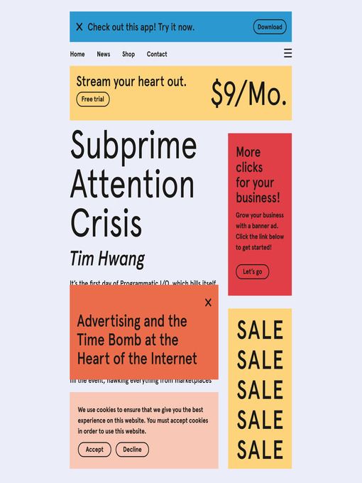 Title details for Subprime Attention Crisis by Tim Hwang - Available